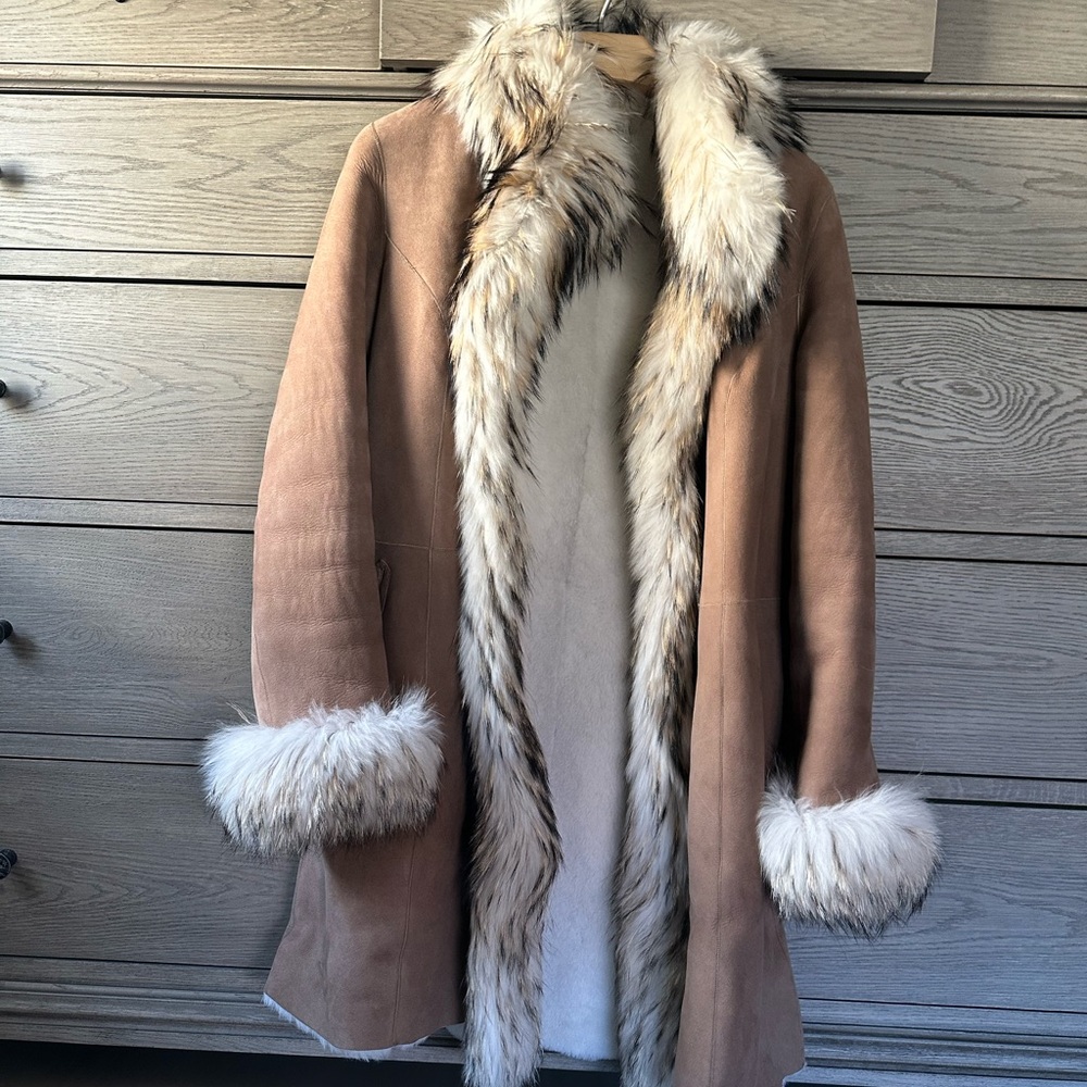 Overland Sheepskin & Fox Fur Coat